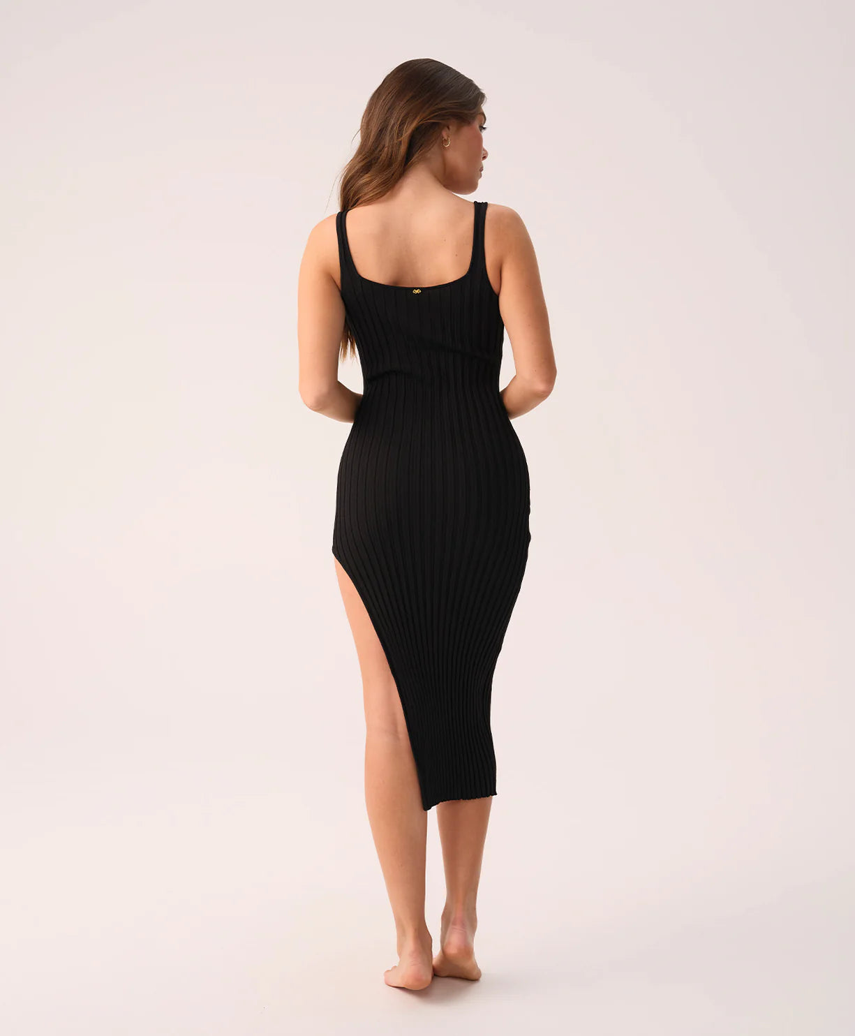 PQ Black Piper Slit Dress