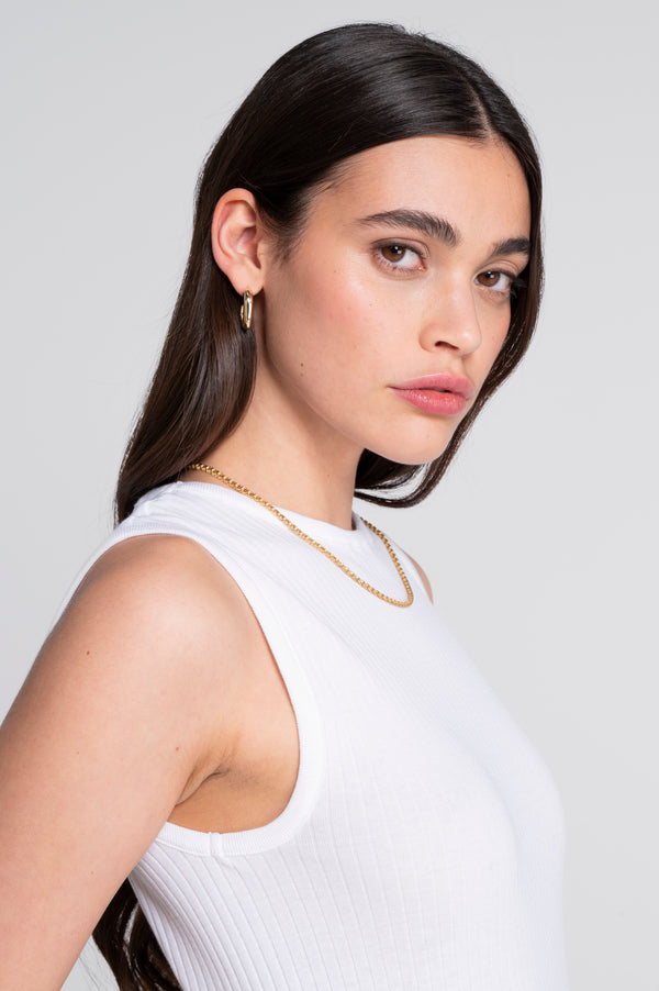 Oscalito 100% Cotton Tank Top- High Neckline