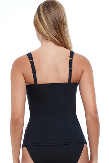 Profile by Gottex Tutti Frutti D-Cup Scoop Neck Shirred Underwire Tankini Top