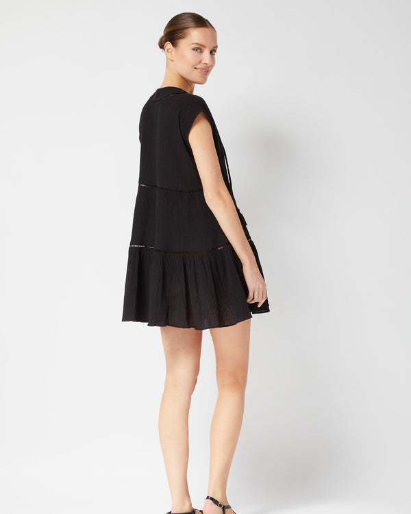Lightweight cotton Gari dress with cap sleeves
