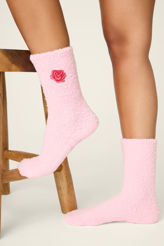 P.J. Salvage Crazy For The Holidays Cozy Sock - Pink