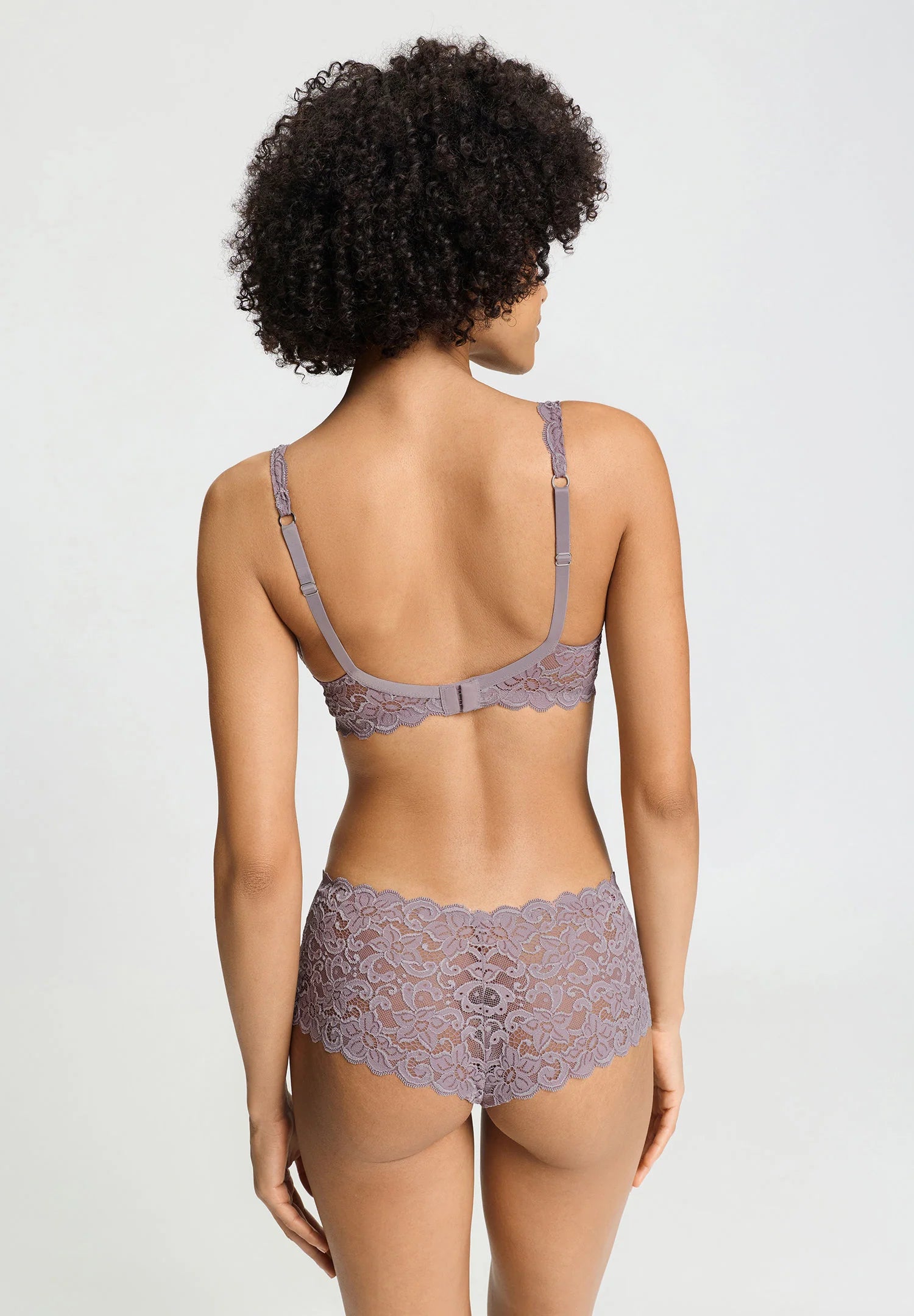 Hanro Luxury Moments All Lace Soft Cup Bra - Stormy Rose