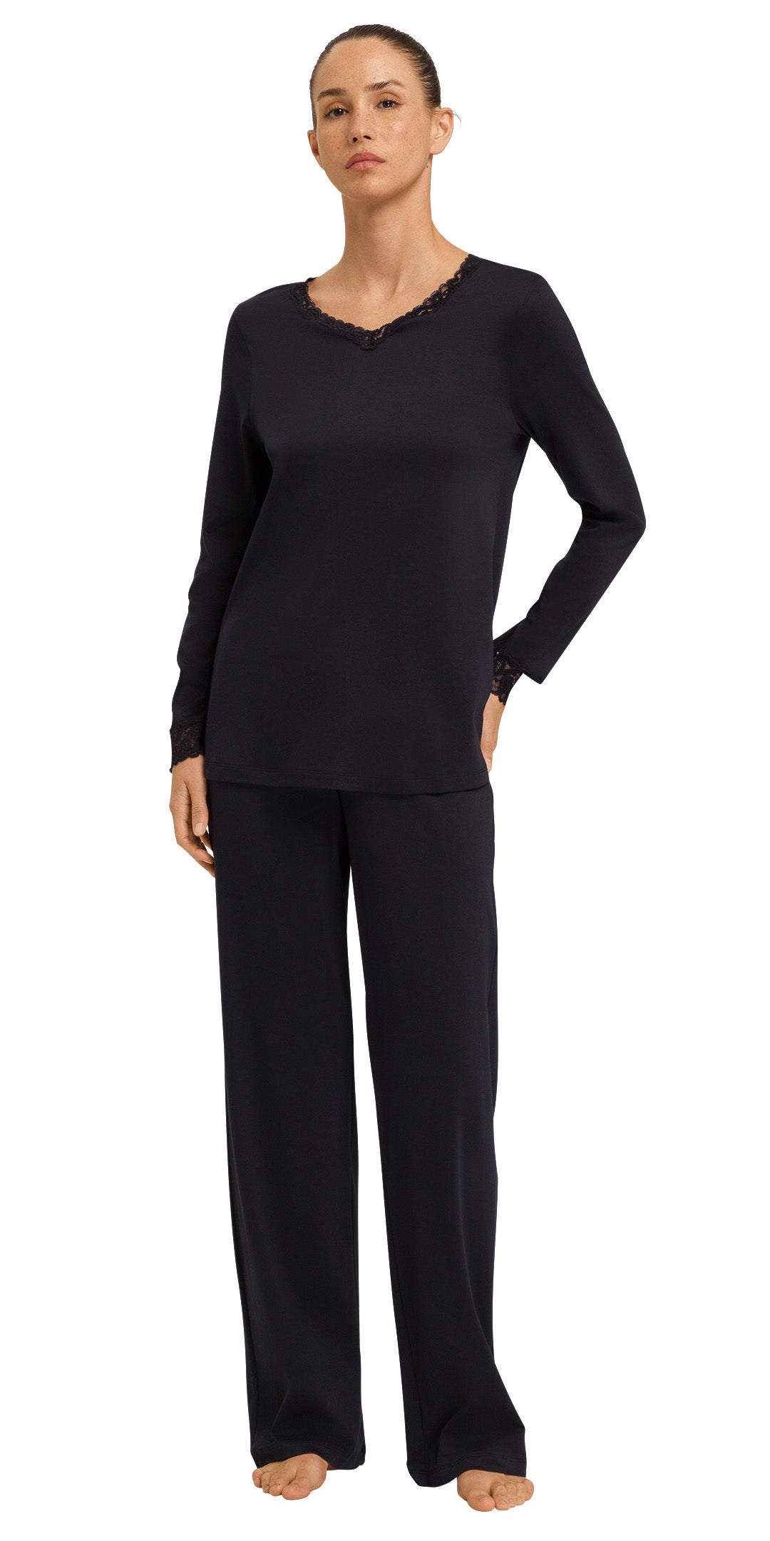 Long sleeve cotton pajama set women