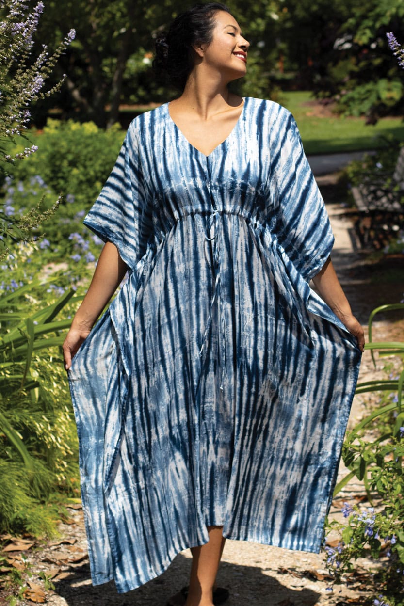 Sevya Handmade Shibori Caftan