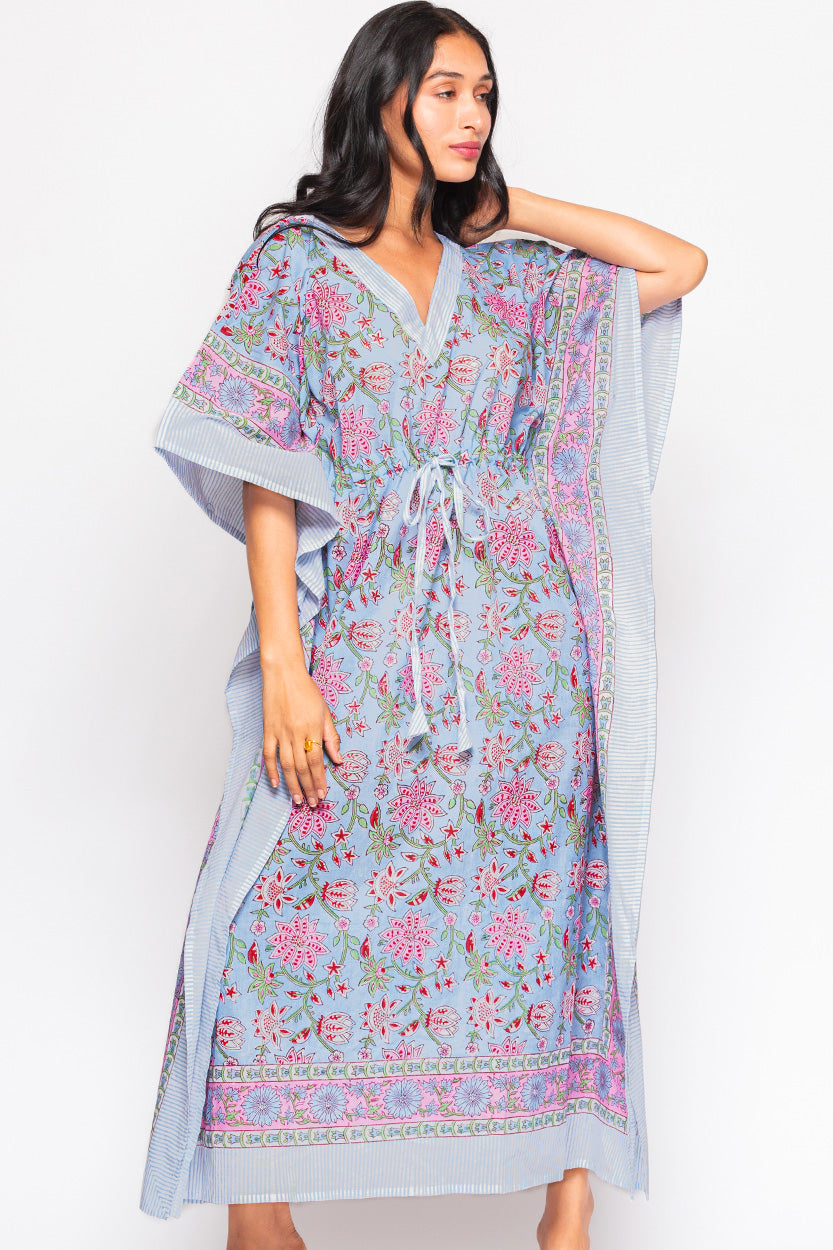Sevya Handmade Anjali Block Print Caftan