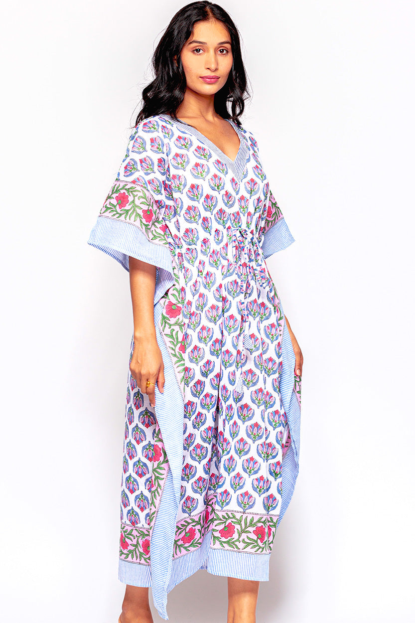 Sevya Handmade Anjali Block Print Caftan