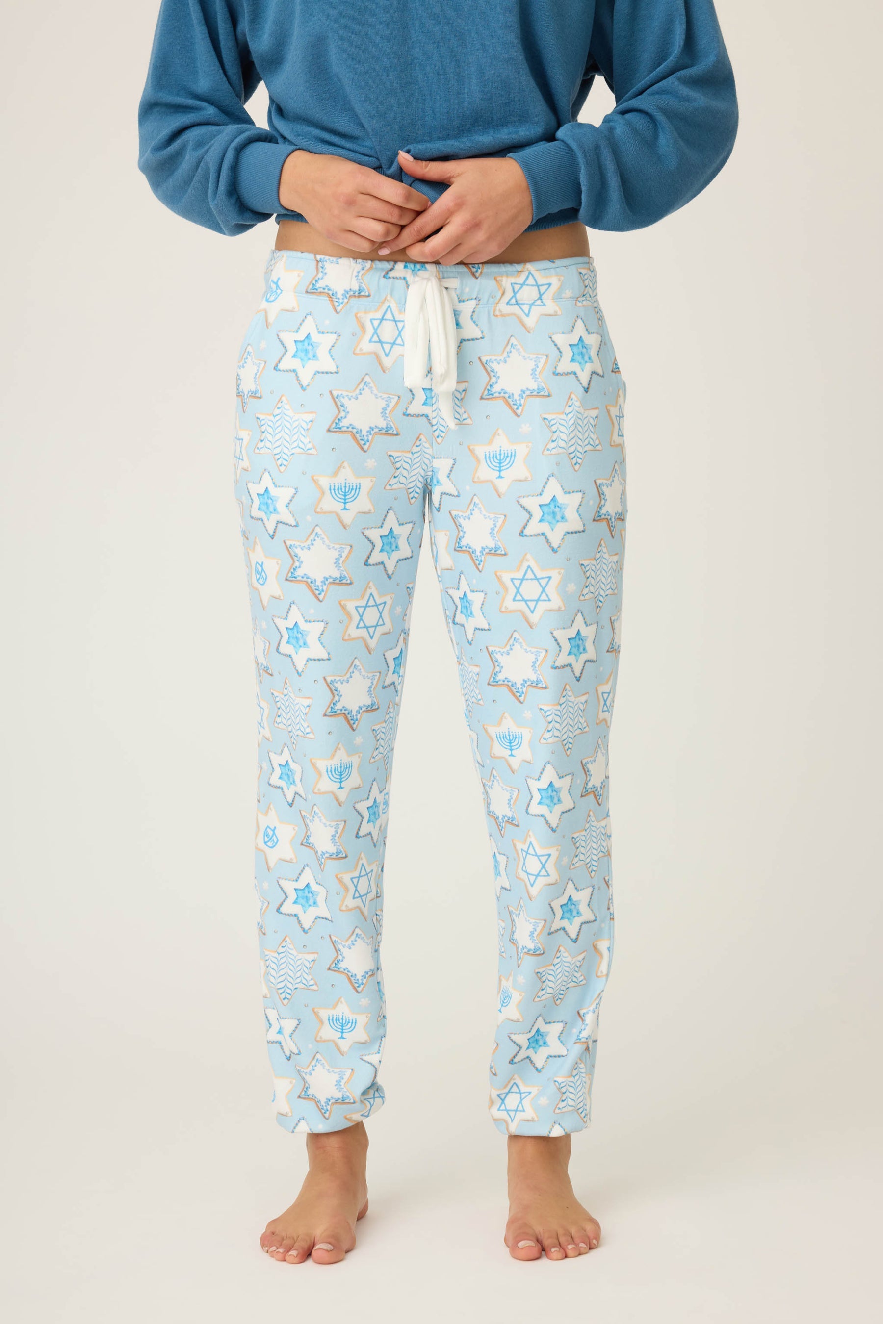P.J. Salvage You Had Me At Shalom Banded Pant - Hanukkah