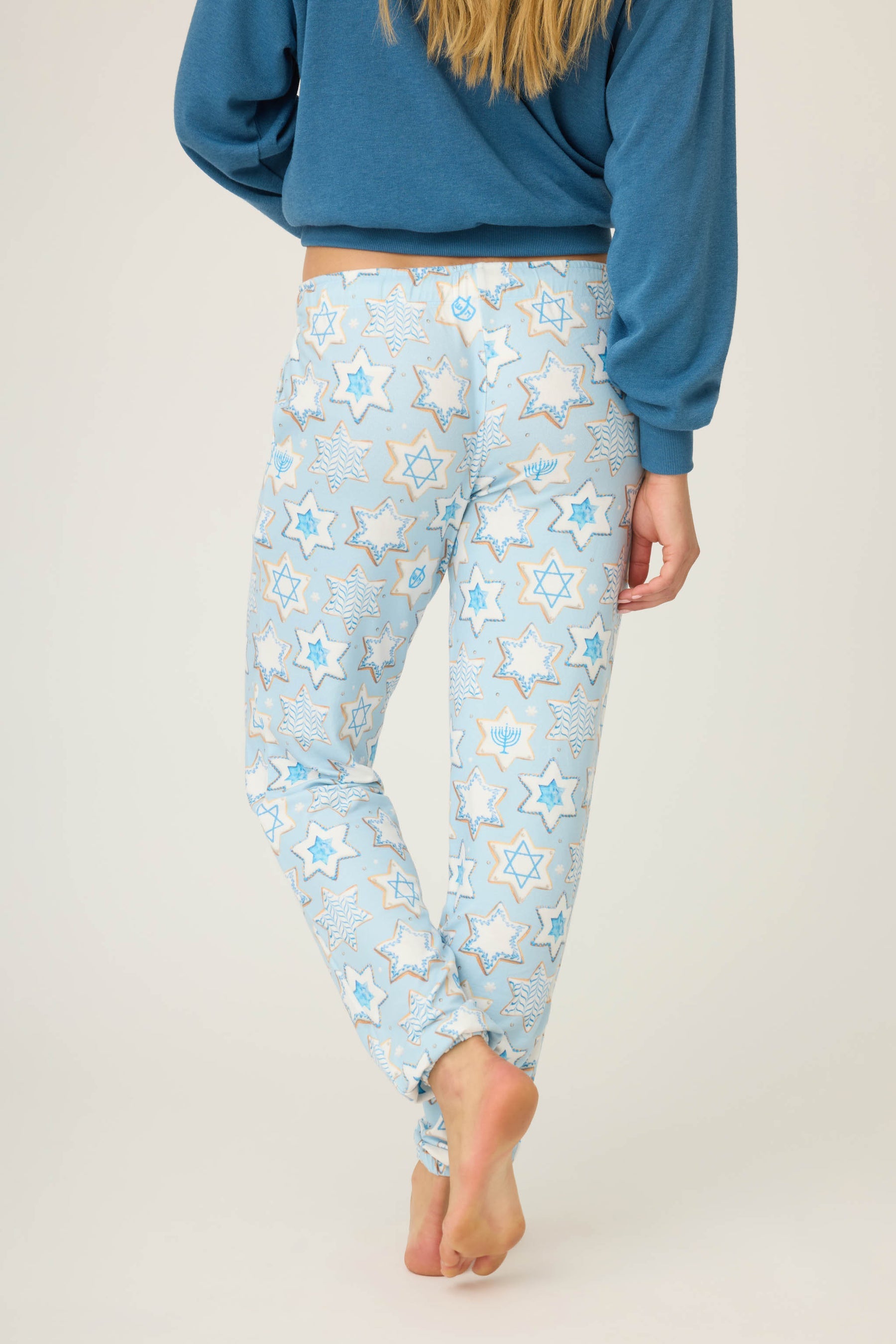 P.J. Salvage You Had Me At Shalom Banded Pant - Hanukkah