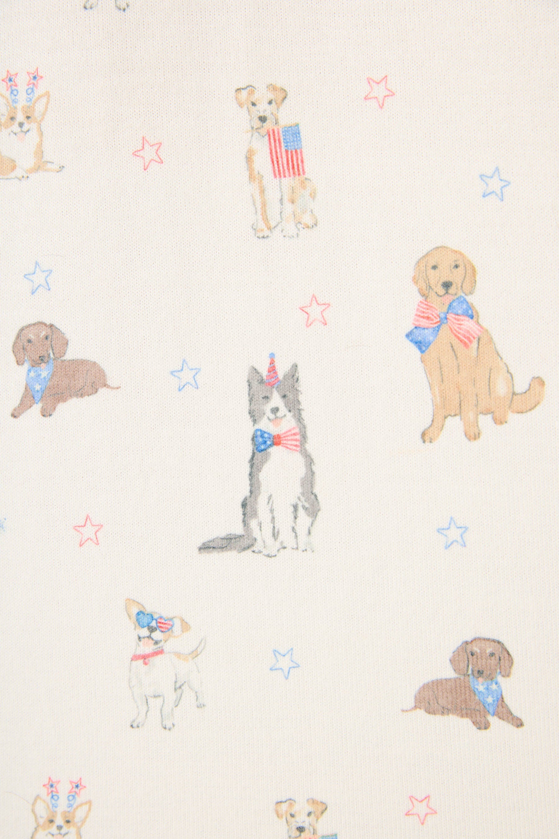 P.J. Salvage Red, White, & Woof Patriotic Pups L/S Top
