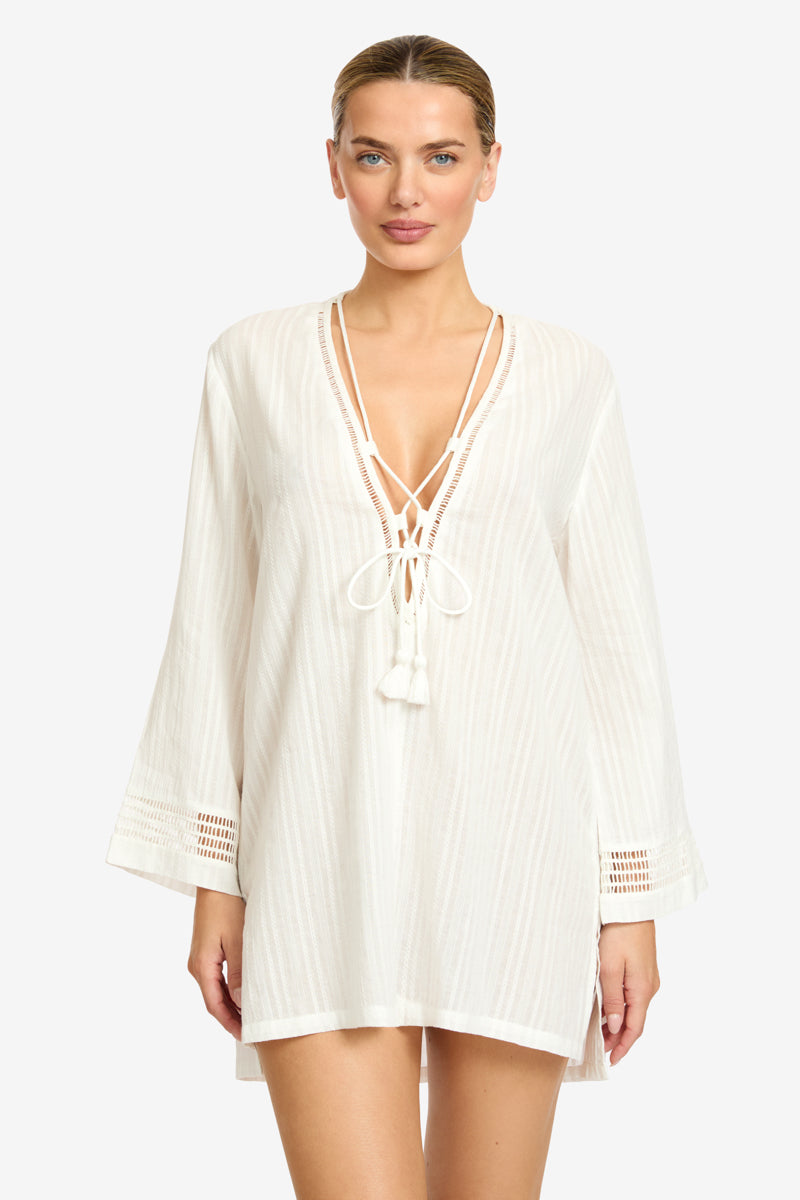 Robin Piccone Marina Lace Up Tunic