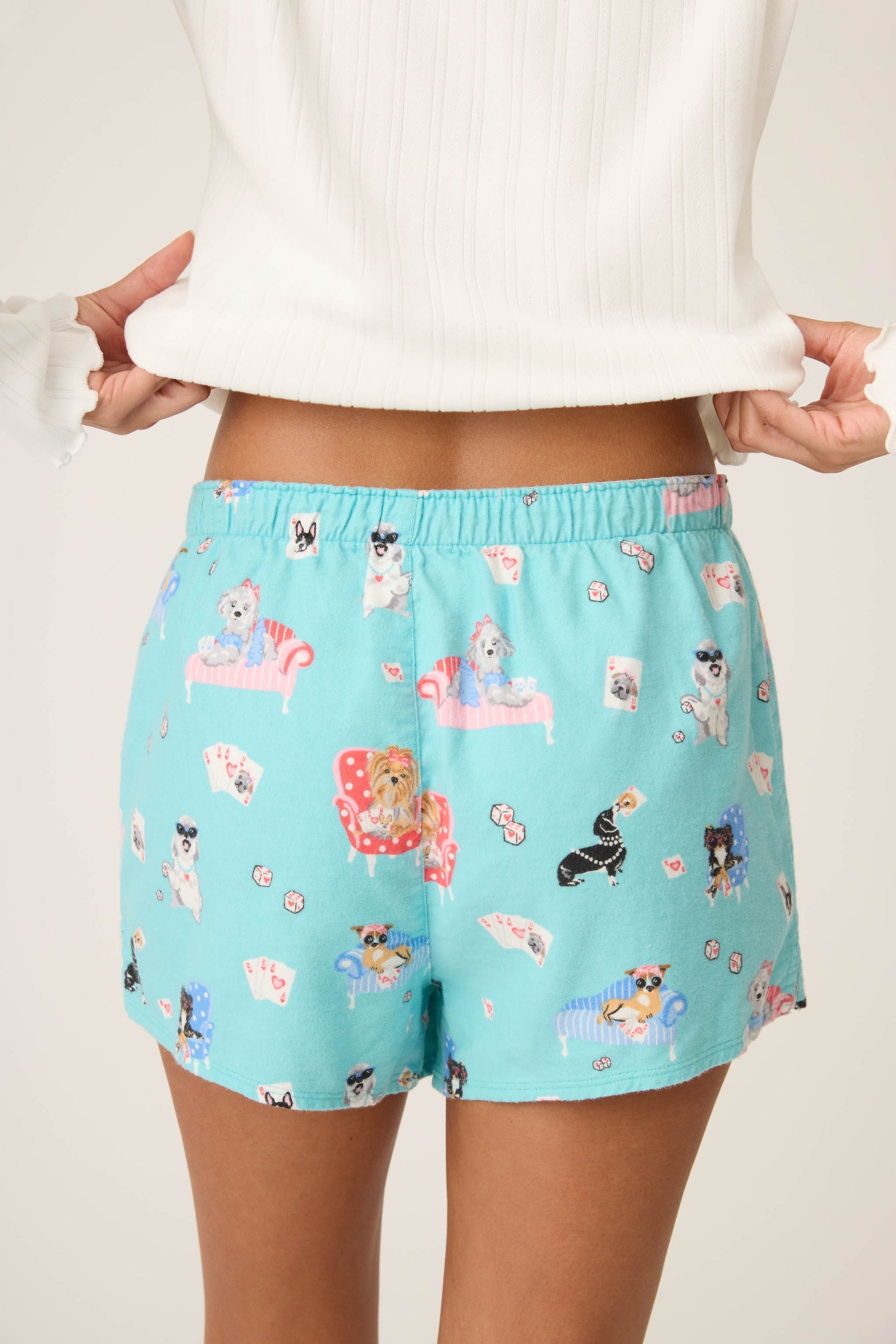 P.J. Salvage Print Flannel Shorts