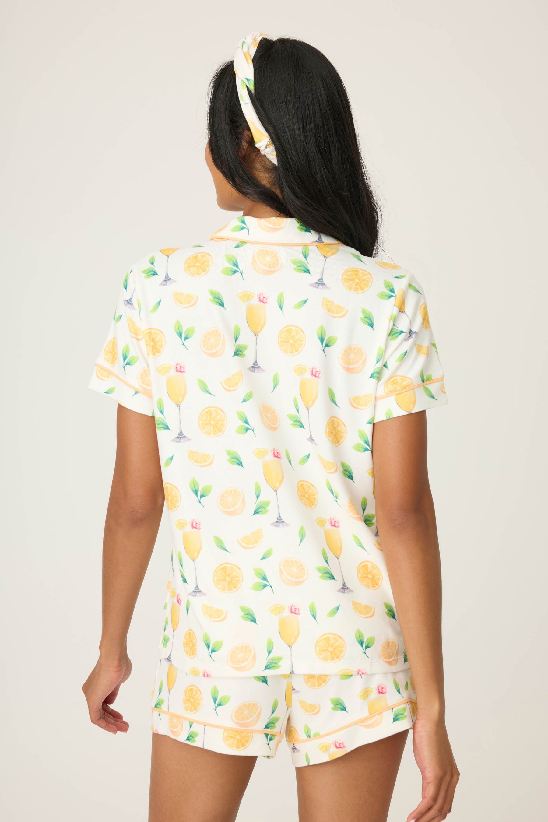 P.J. Salvage Mimosa Me Drink Print 3-piece PJ Set
