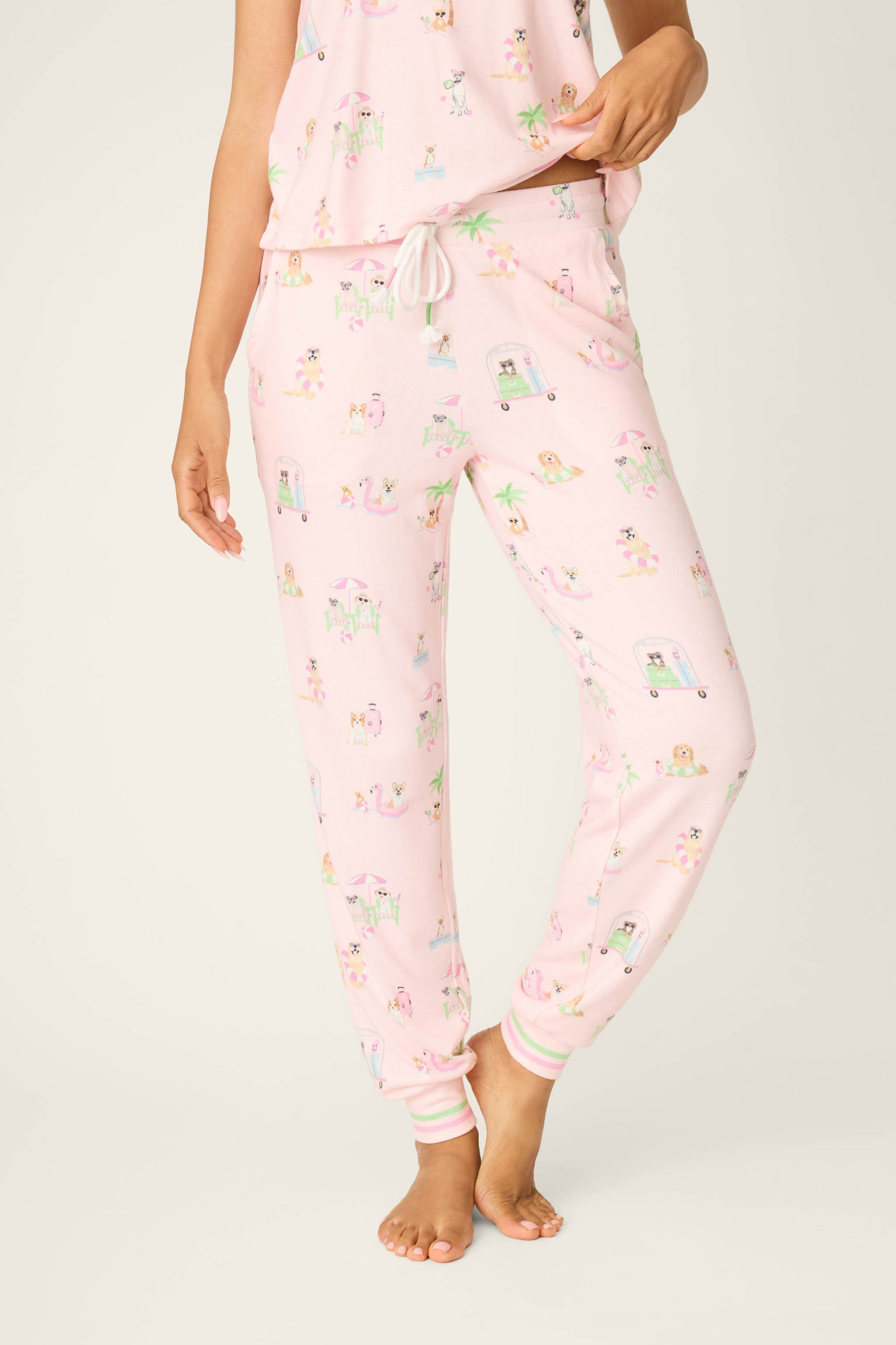 P.J. Salvage Pupcation Palms Vacay Pullover L/S Sweater