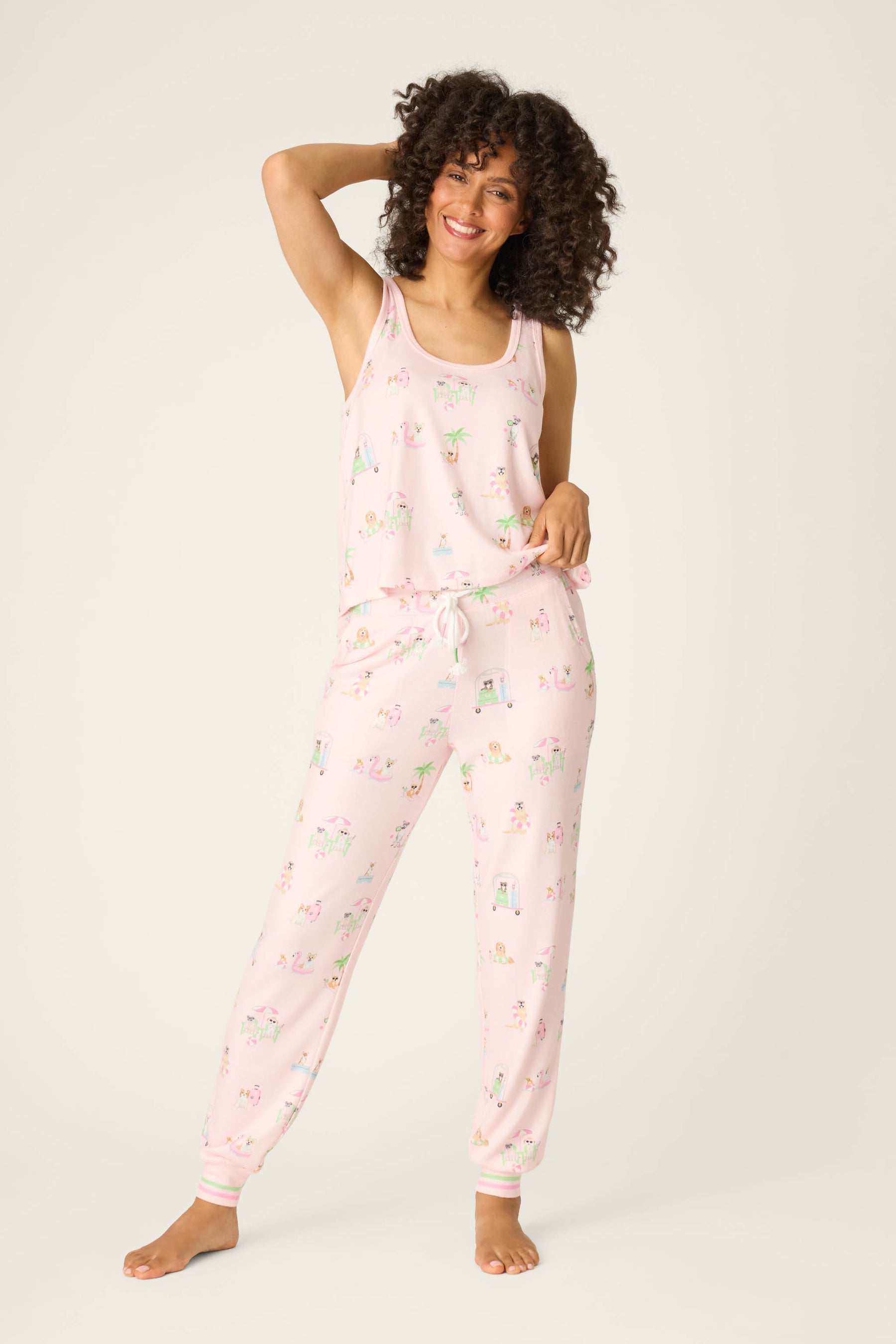 P.J. Salvage Pupcation Palms Sunnies & Sunshine Banded Pant