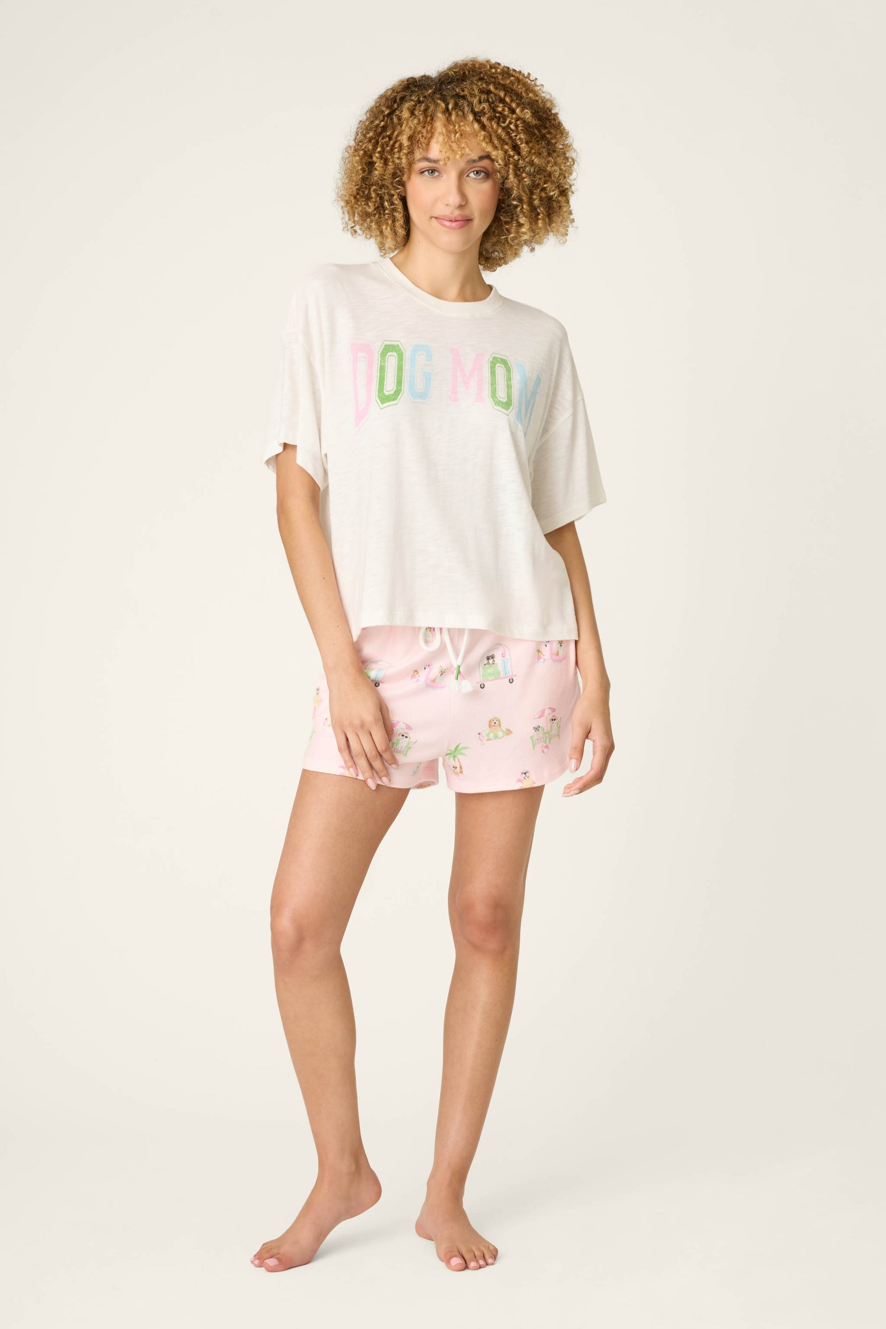 P.J. Salvage Pupcation Palms Dog Mom S/S Graphic Tee
