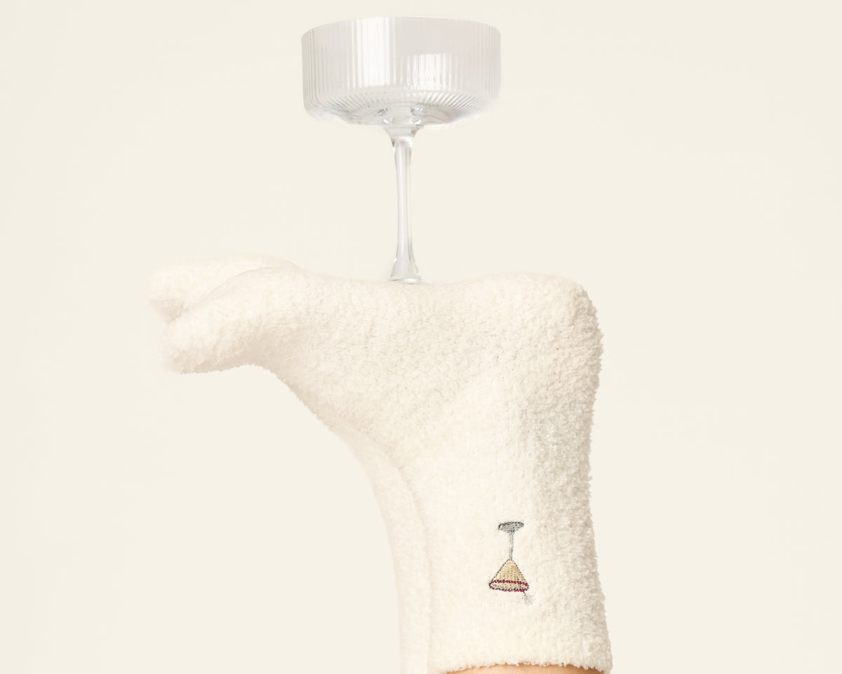P.J. Salvage Flannels Holiday Martini Cozy Crew Sock