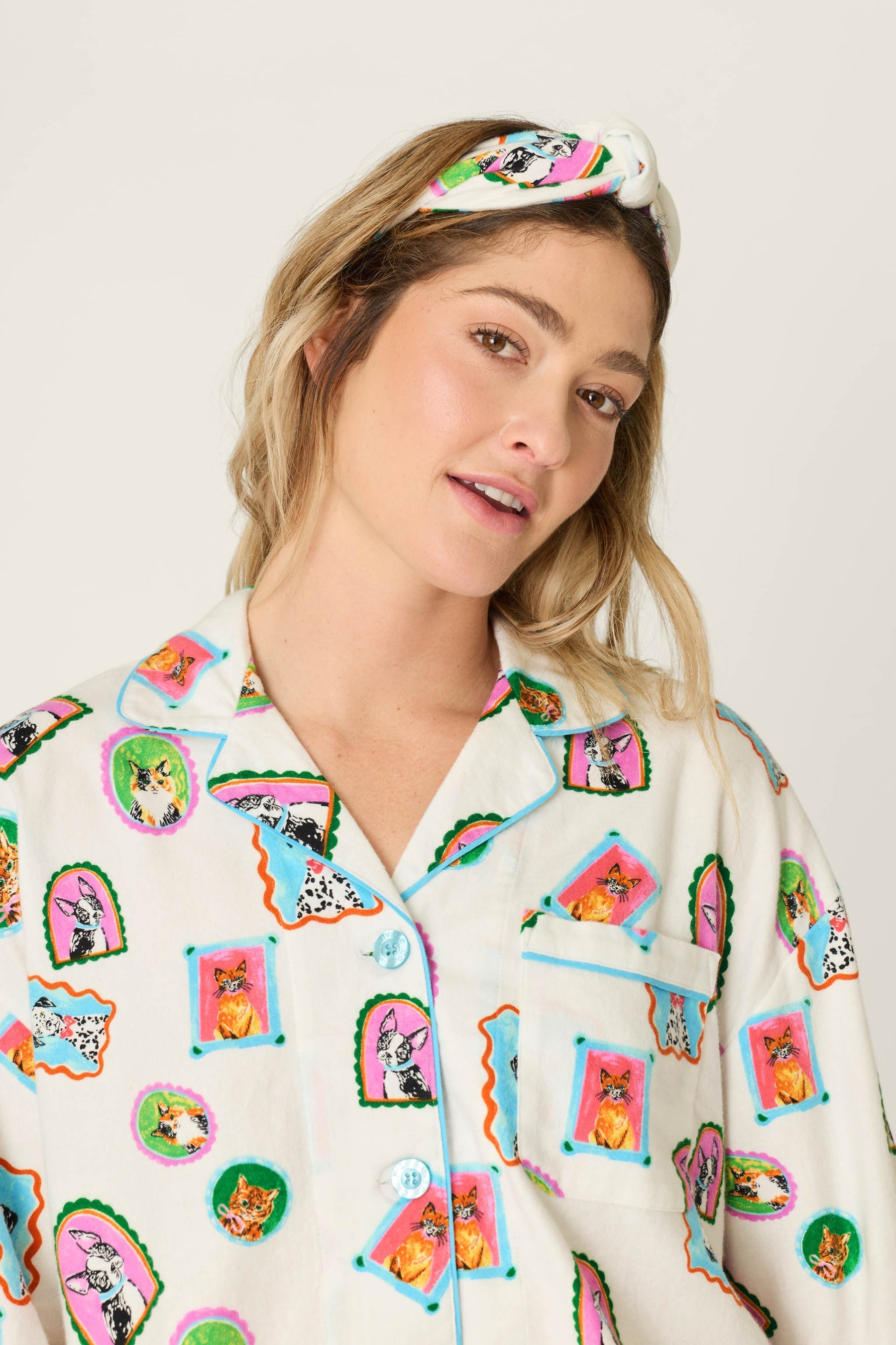 P.J. Salvage 3-Piece L/S Short Flannel PJ Set