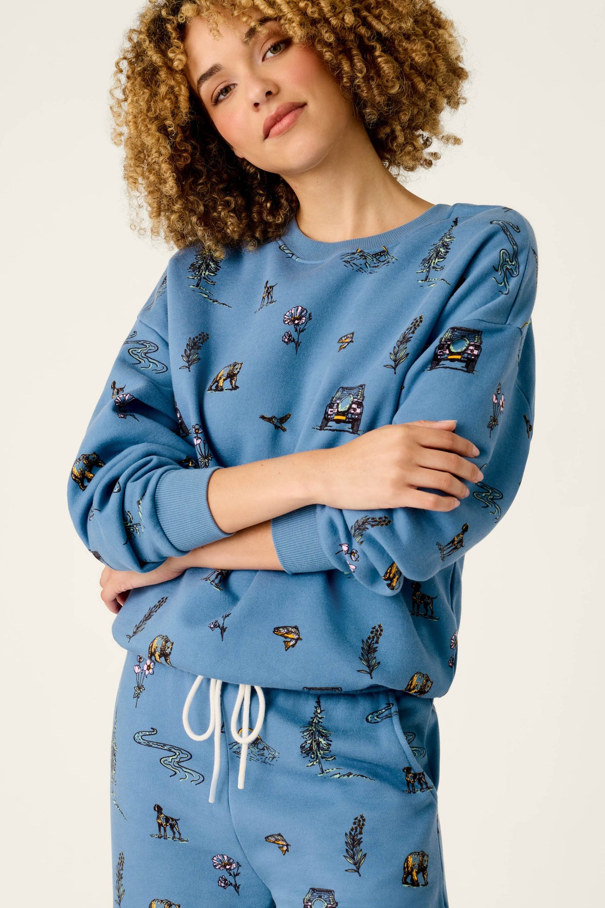 P.J. Salvage Nature Is My Therapy Nature Print Frankie Sweatshirt