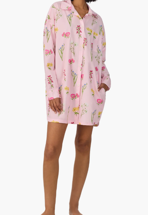 Bed Head High Low Boyfriend Collared Shirt