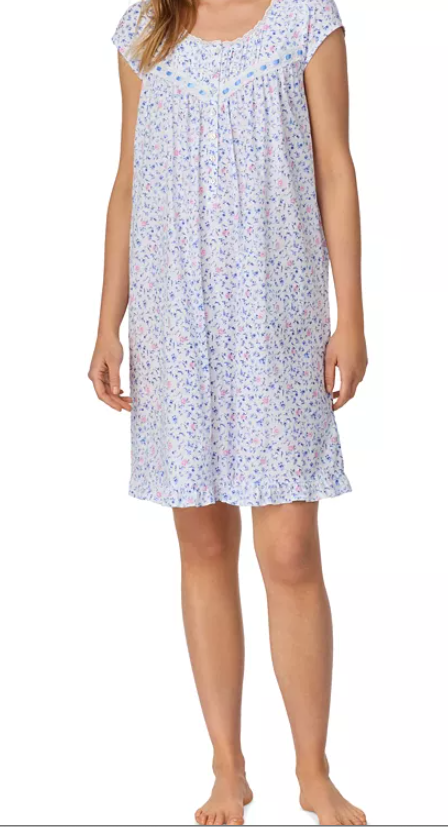 Eileen West Cotton Knit Short Nightshirt