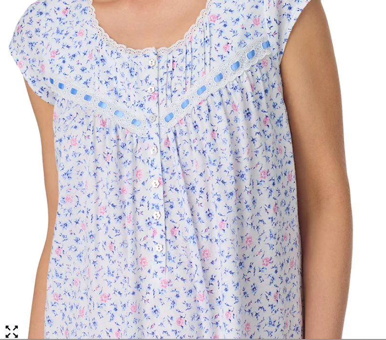 Eileen West Cotton Knit Short Nightshirt