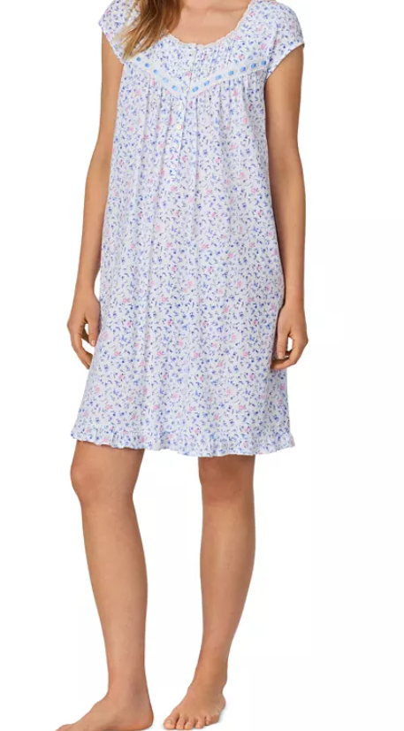 Eileen West Cotton Knit Short Nightshirt