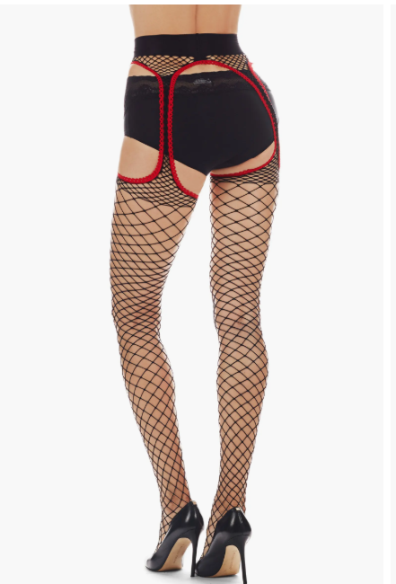 MeMoi Capture Me Fishnet Cutout Suspender Tight