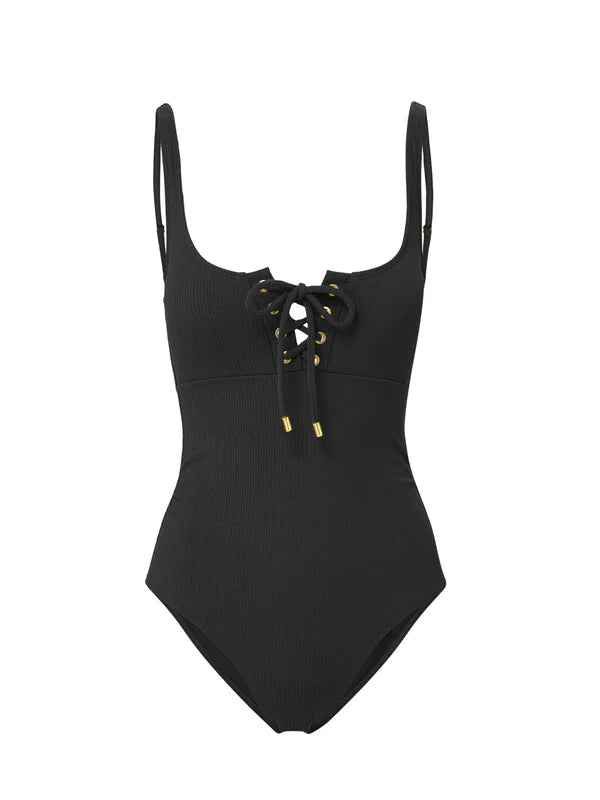 Taylor one-piece with lace-up front
