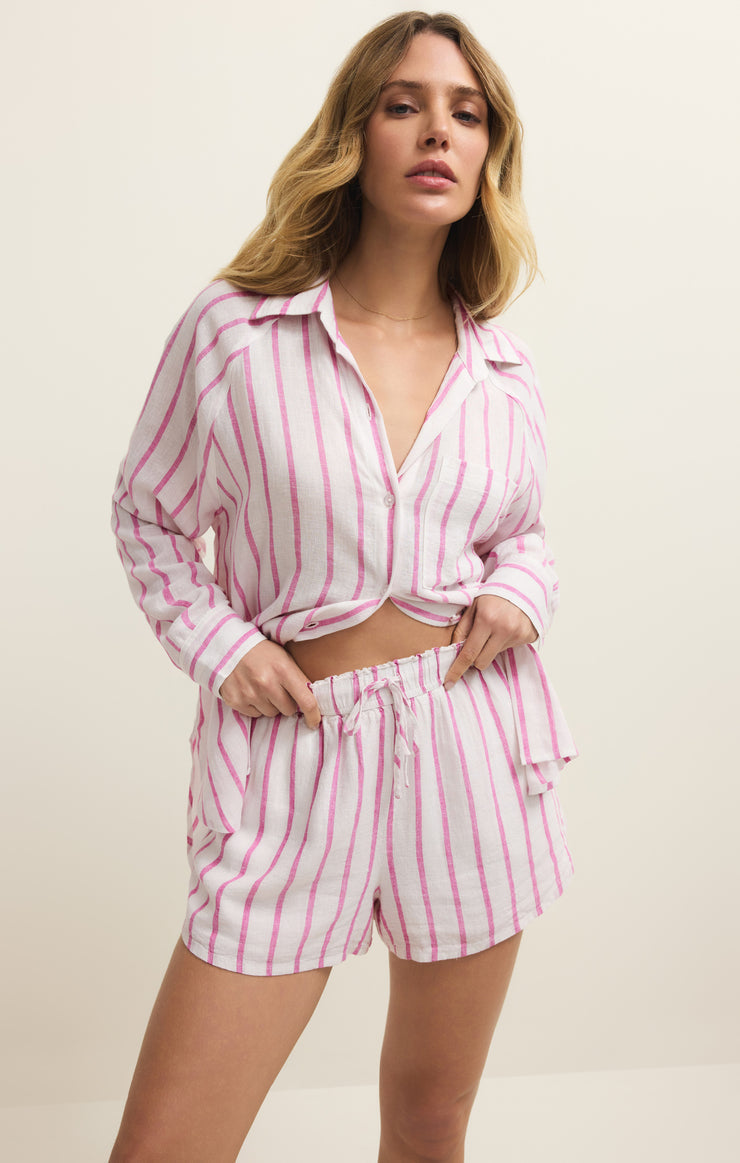 Z Supply The Perfect Linen Striped Top