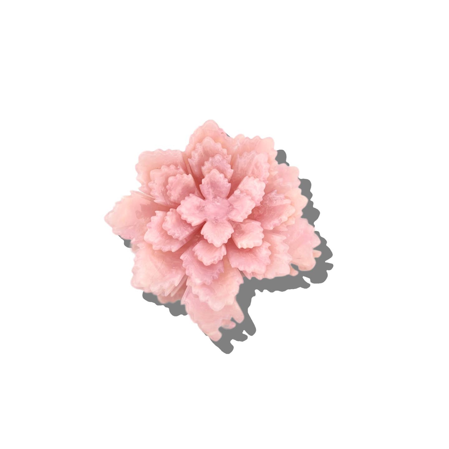 Solar Eclipse Hand-Painted Origami Peony Flower Claw Hair Clip