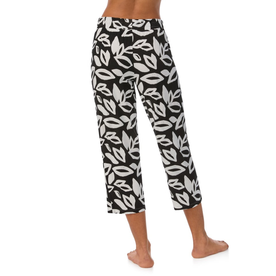 Donna Karan modal spandex cropped lounge pants