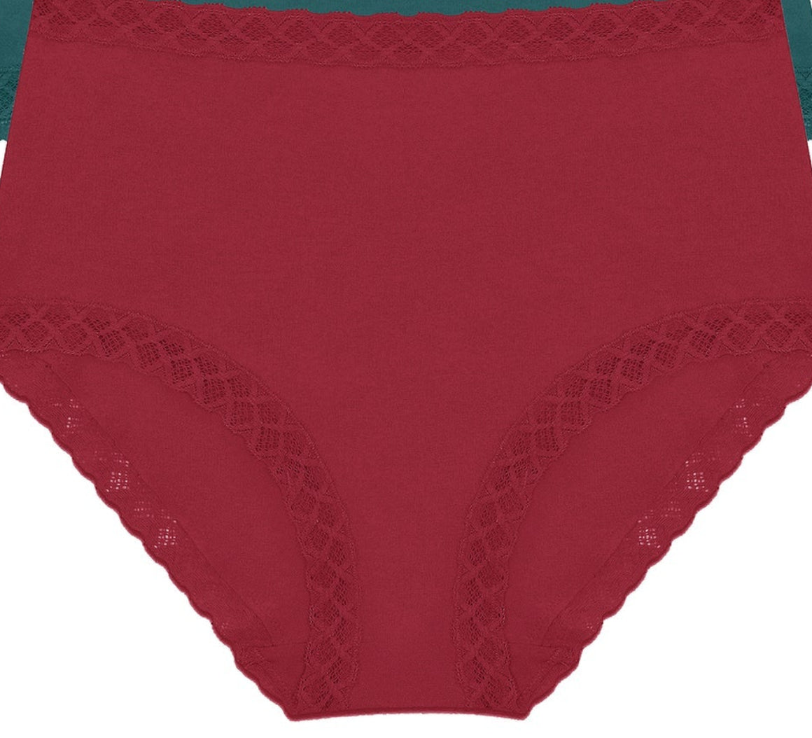 Natori Bliss Cotton French Cut Panty - Deep Rouge