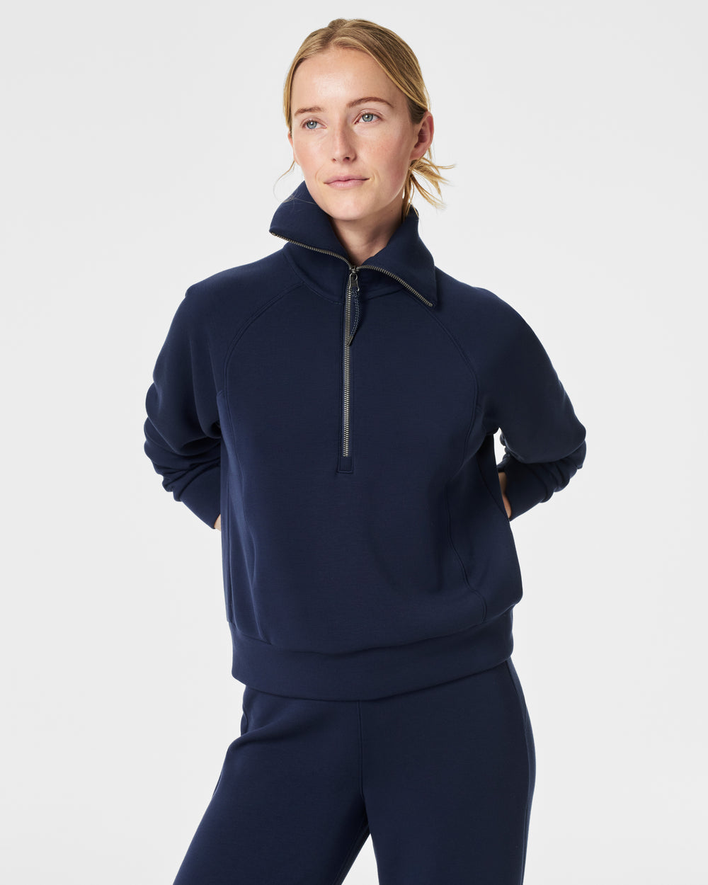 Casual women’s half zip pullover with effortless style