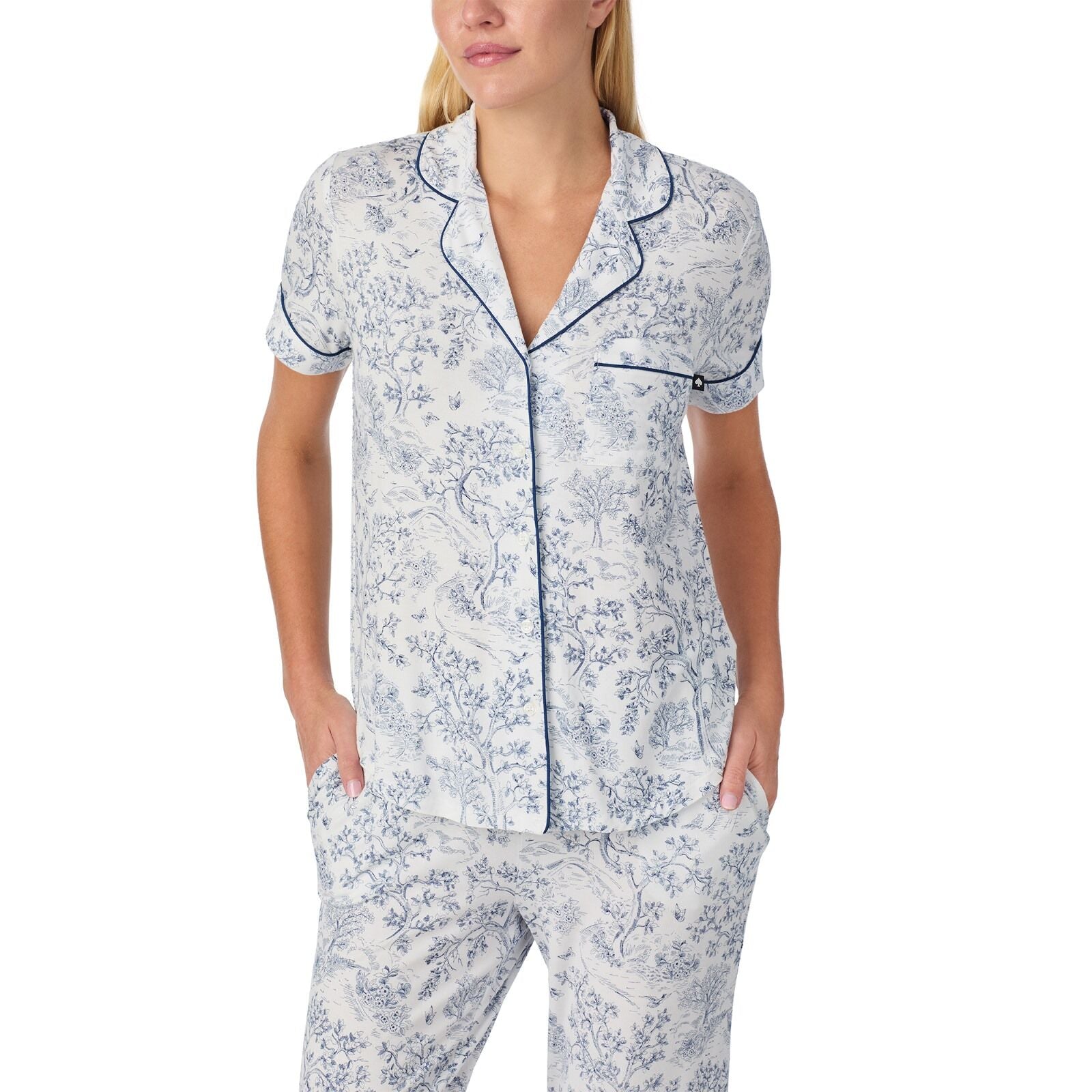 Cropped length lounge pants women