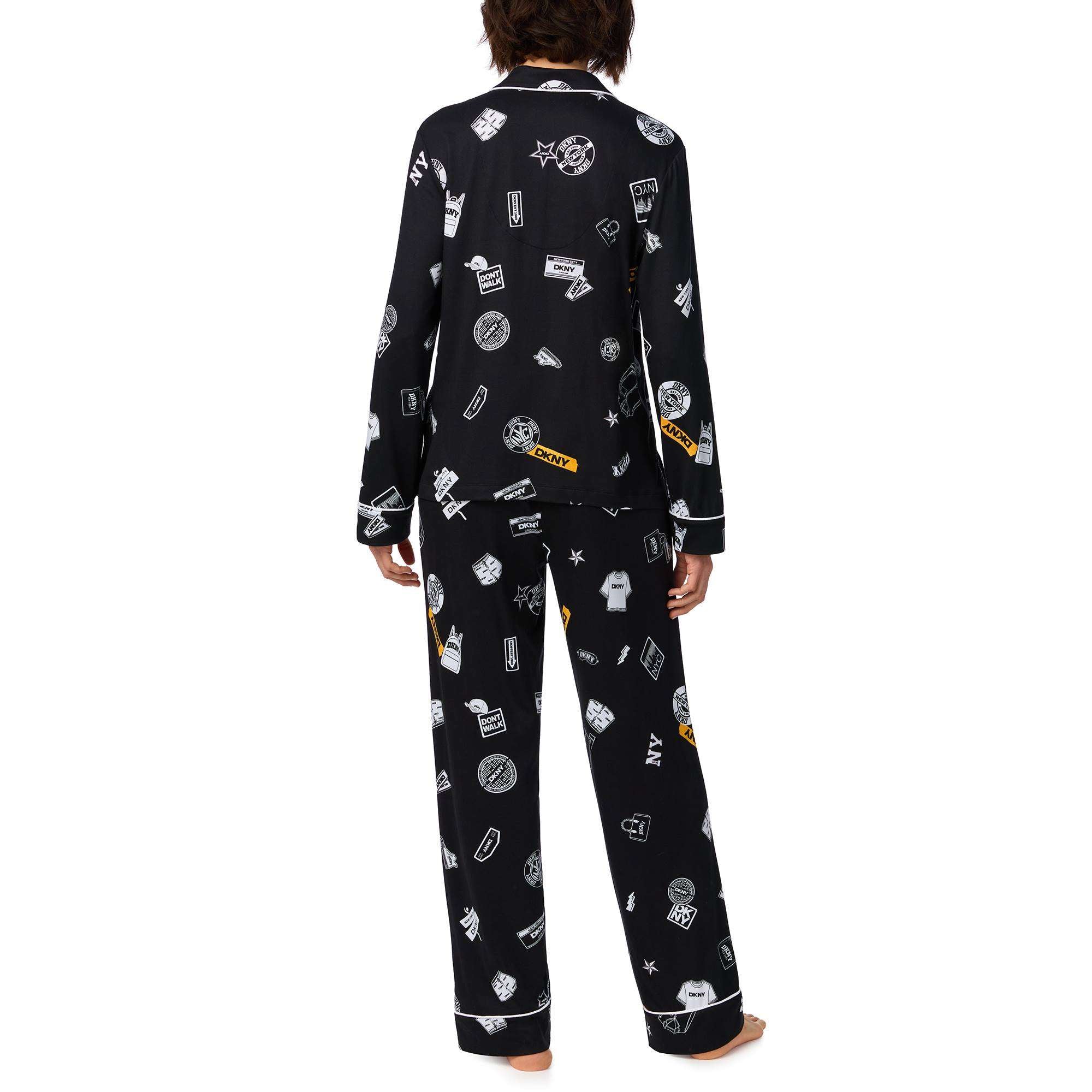 DKNY L/S Notch Top & Pant PJ Set