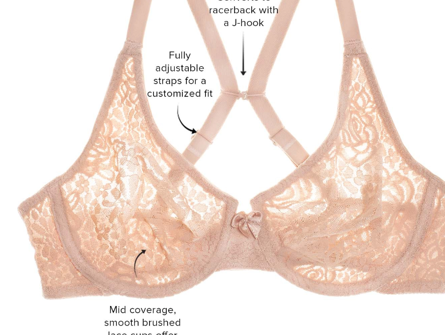 Wacoal Halo Lace Natural Nude Color Underwire Bra