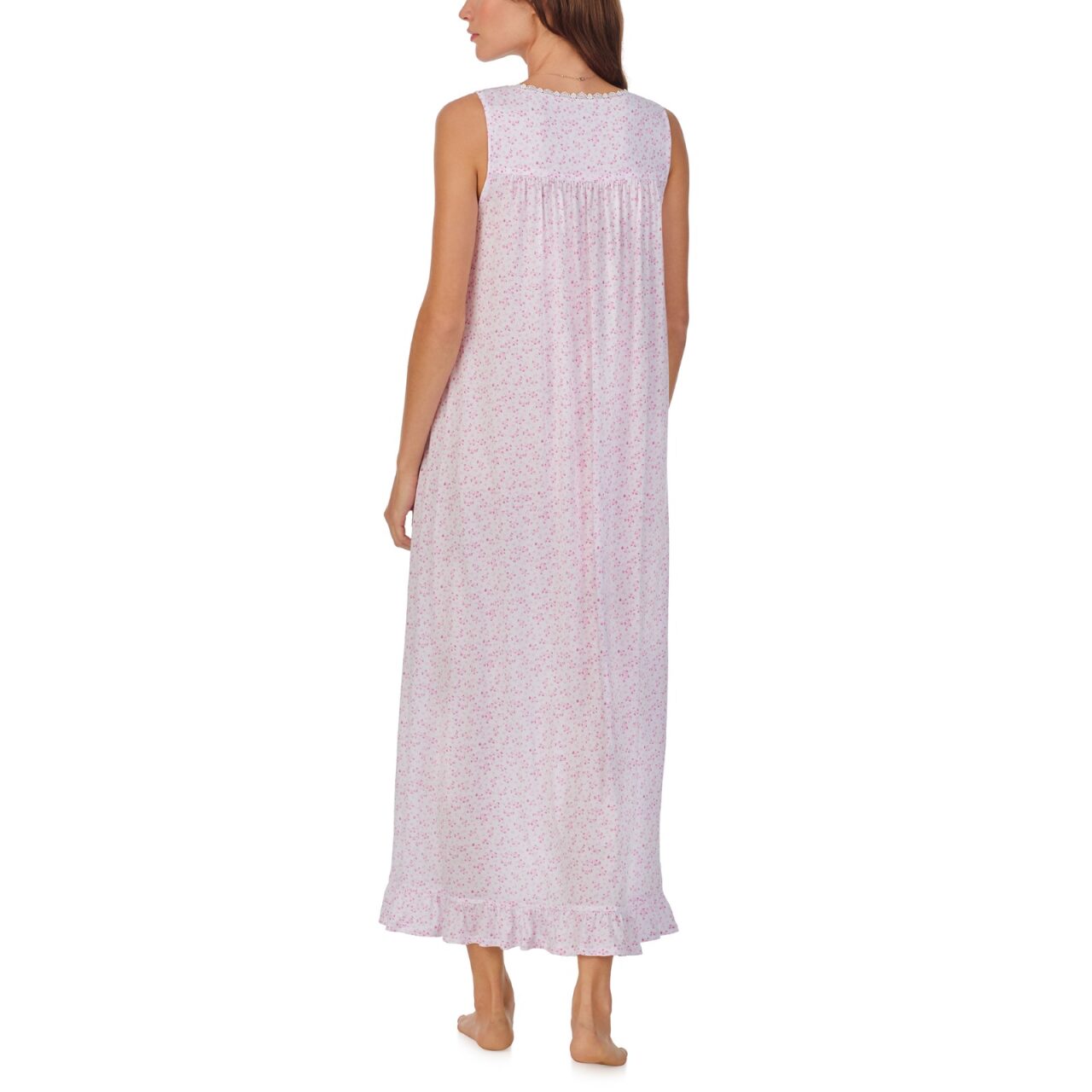 Sleeveless nightgown with ruffled hemline