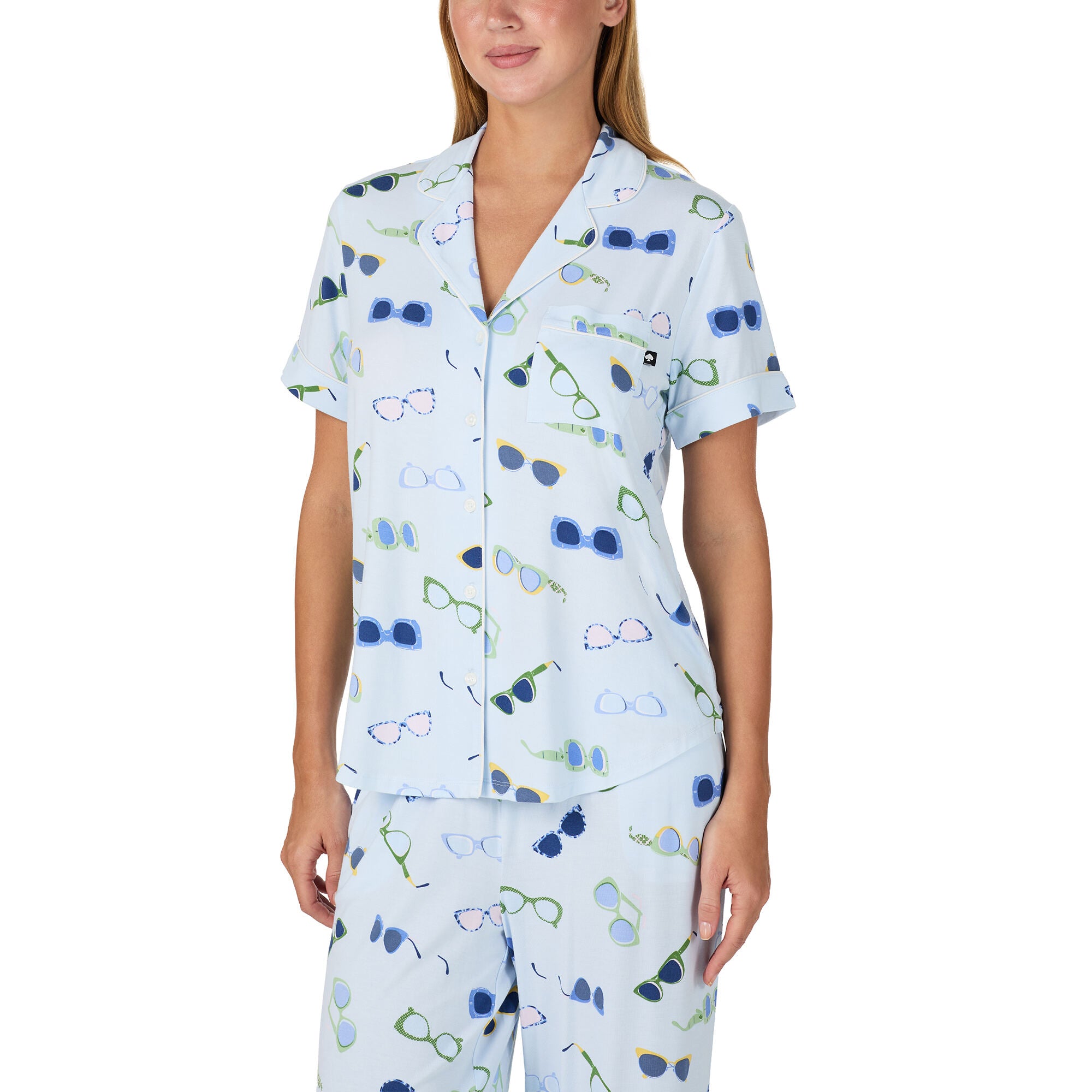Kate Spade Modal Jersey S/S Notch Crop PJ Set