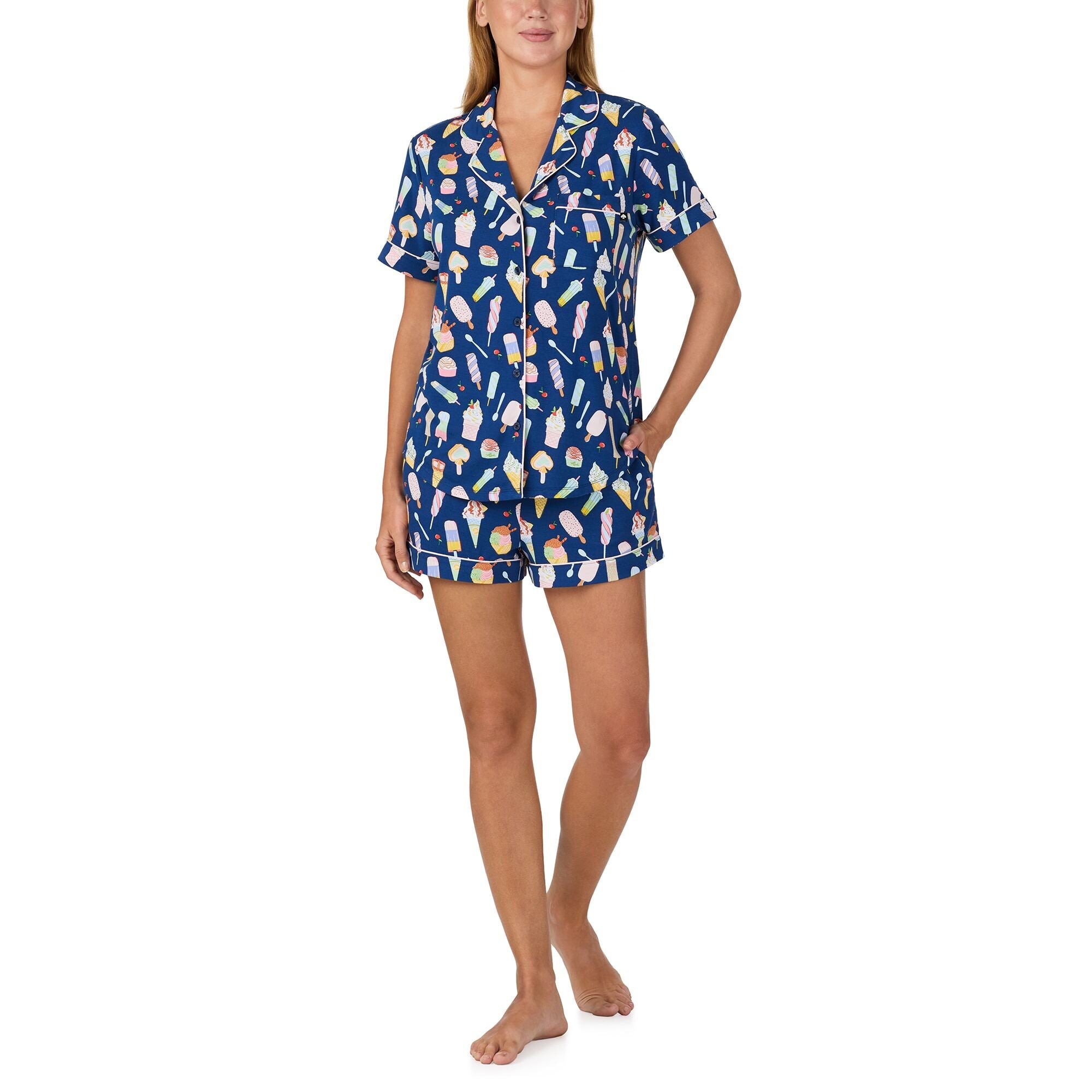 Kate Spade Modal Jersey S/S Notch Short PJ Set