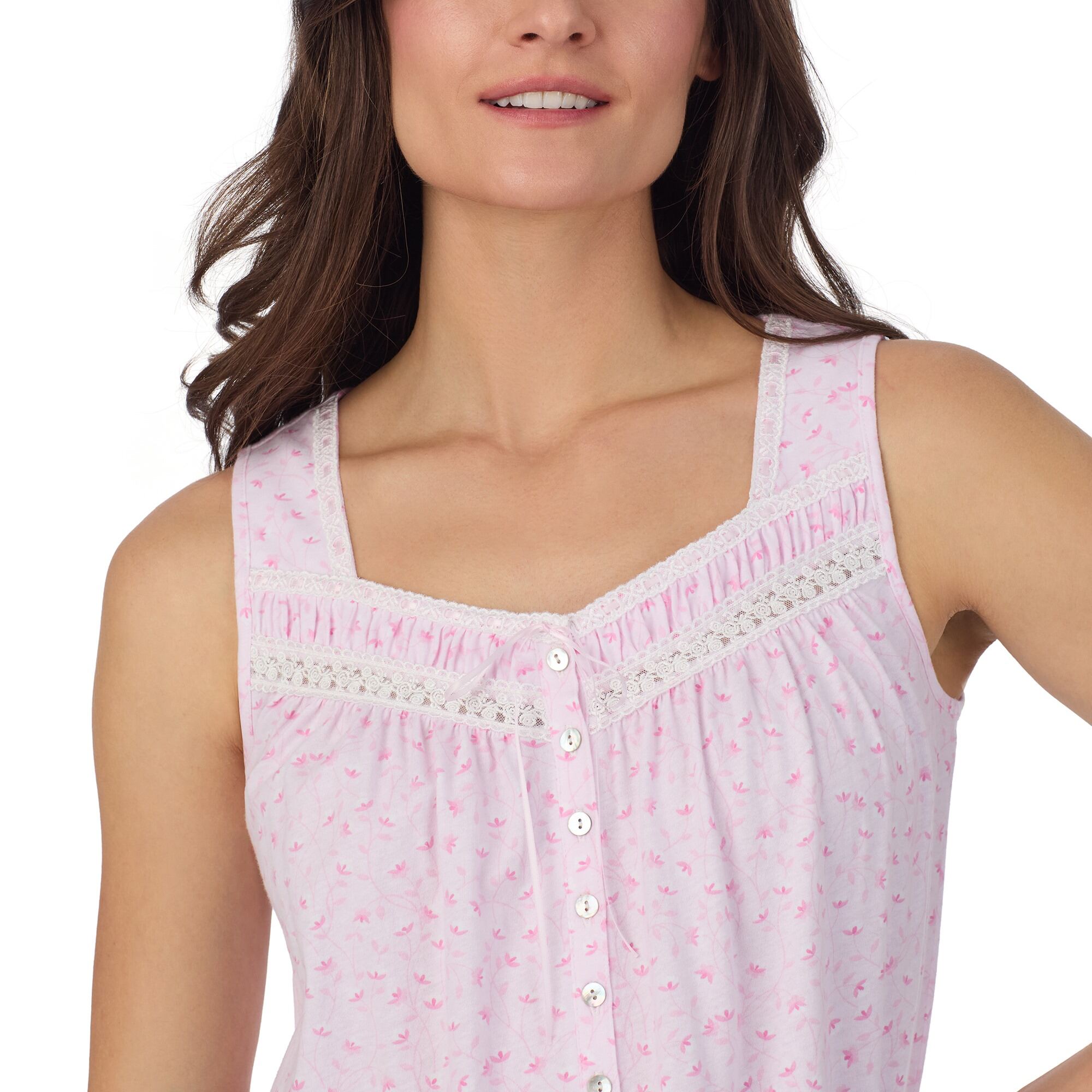 Eileen West Cotton Jersey Sleeveless Ballet Nightgown