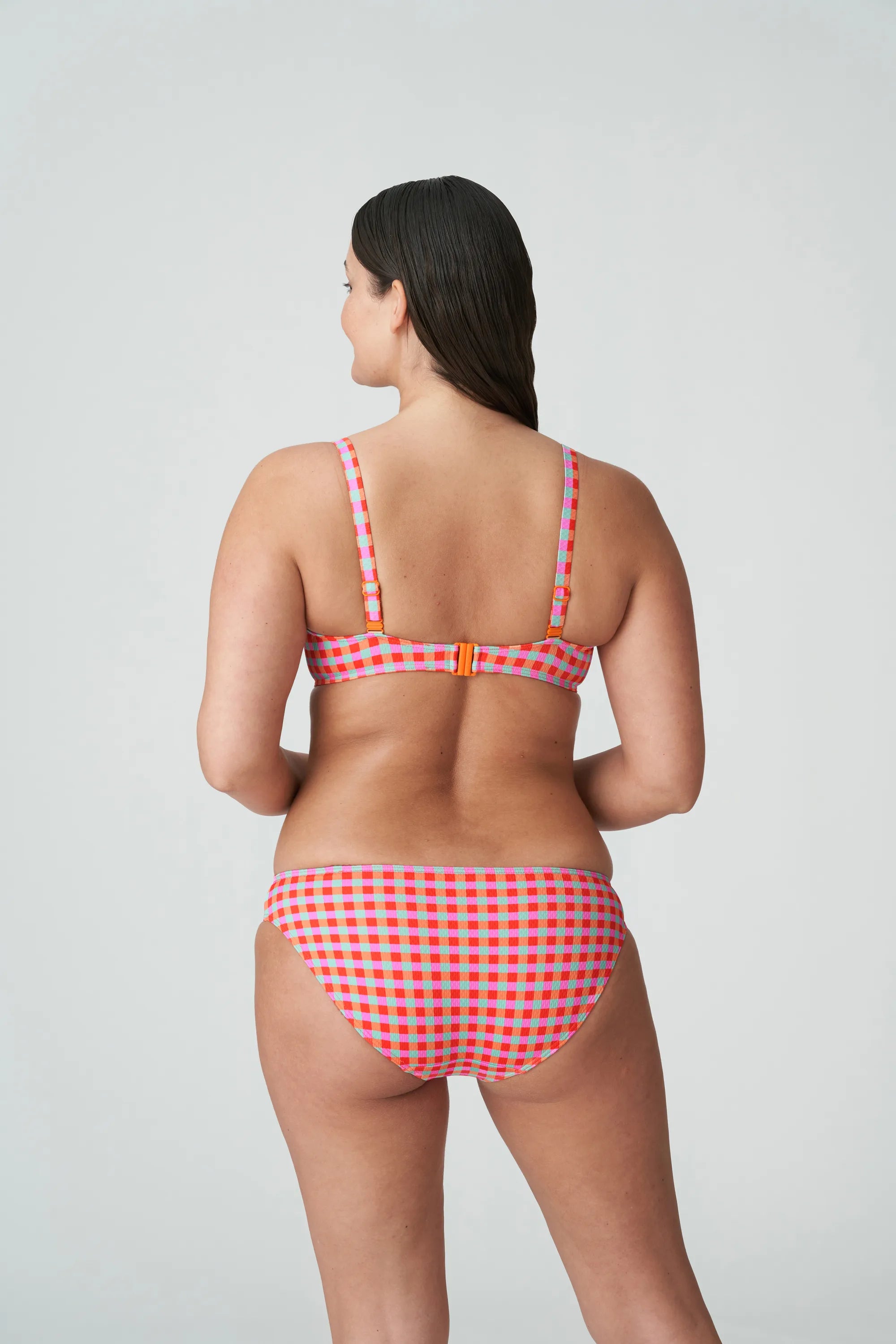 flattering jacquard fabric bikini top