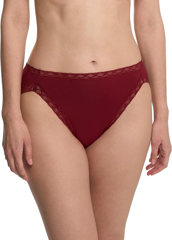 Natori Bliss Cotton French Cut Panty - Deep Rouge