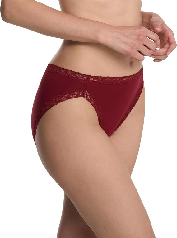 Natori Bliss Cotton French Cut Panty - Deep Rouge
