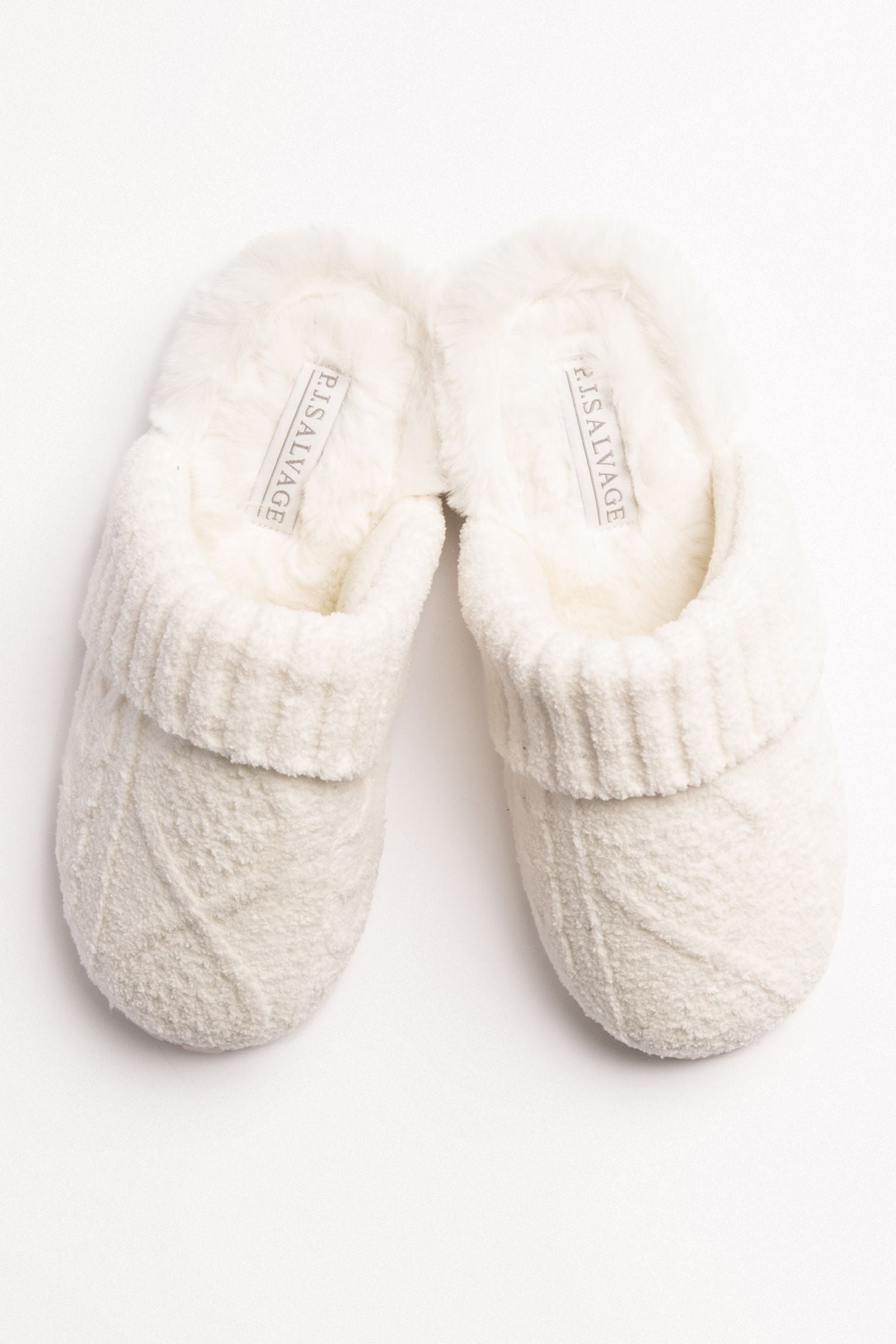 P.J salvage Cable knit slippers