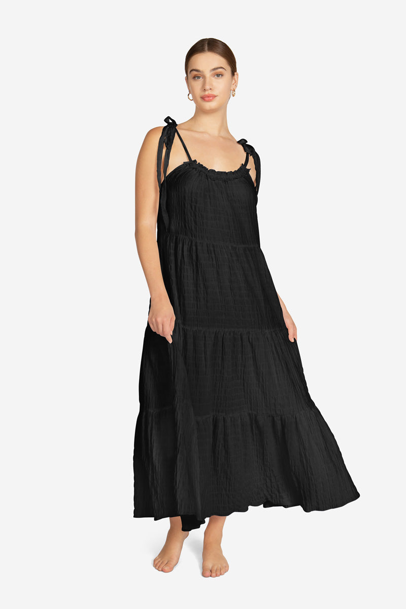 sleeveless long dress