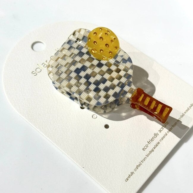 Solar Eclipse Hand Painted Pickleball Paddle Claw Hair Clip