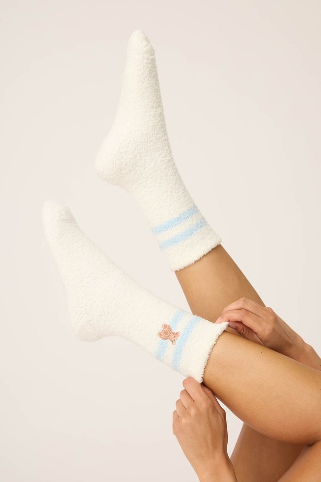 P.J. Salvage Teddy Bear Cozy Crew Sock