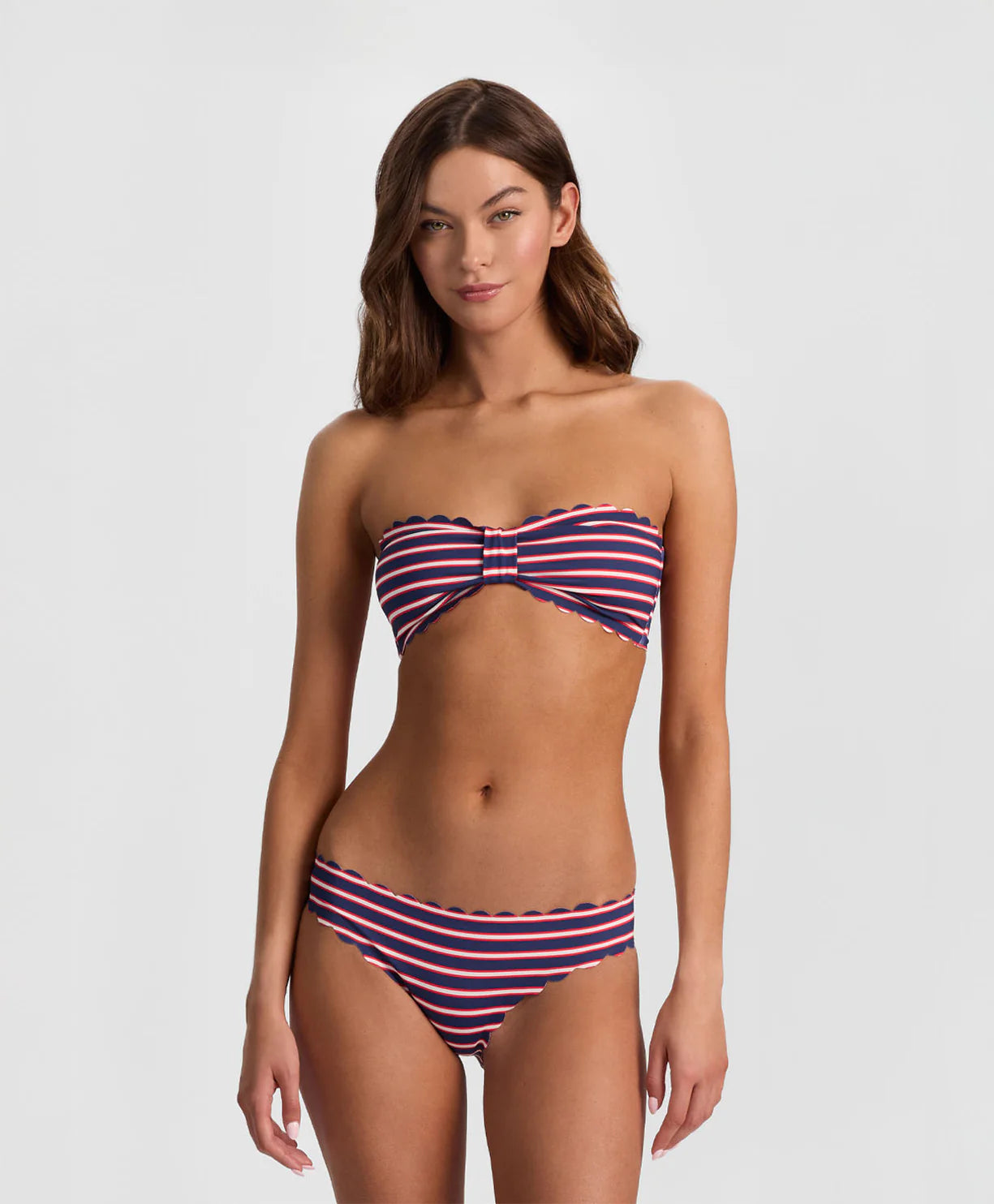 PQ A+O x PQ Reversible Scalloped Bandeau Bikini Top