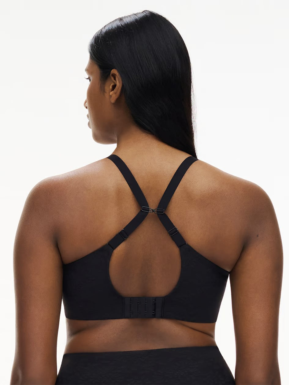 Cooling band t-shirt bra for smooth silhouette