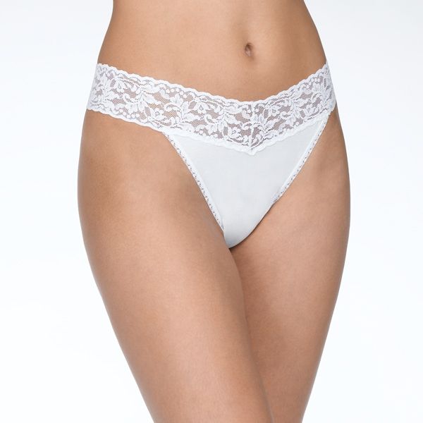 Hanky Panky Cotton With A Conscience Original Rise Thong O/S Black